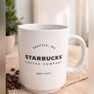 Starbucks White Seattle Washington Ceramic Mug